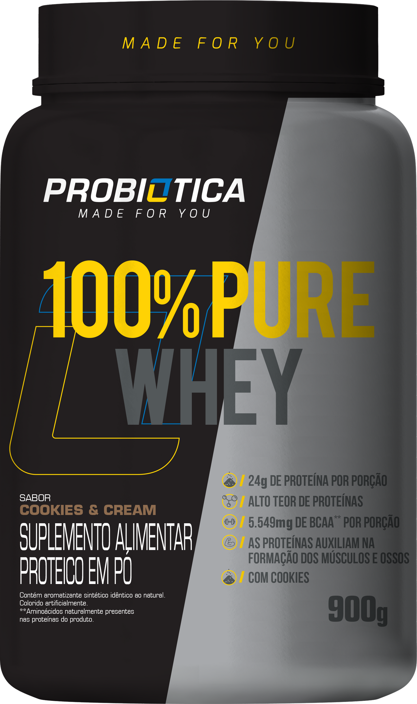 100% Pure Whey 900g | Probiótica