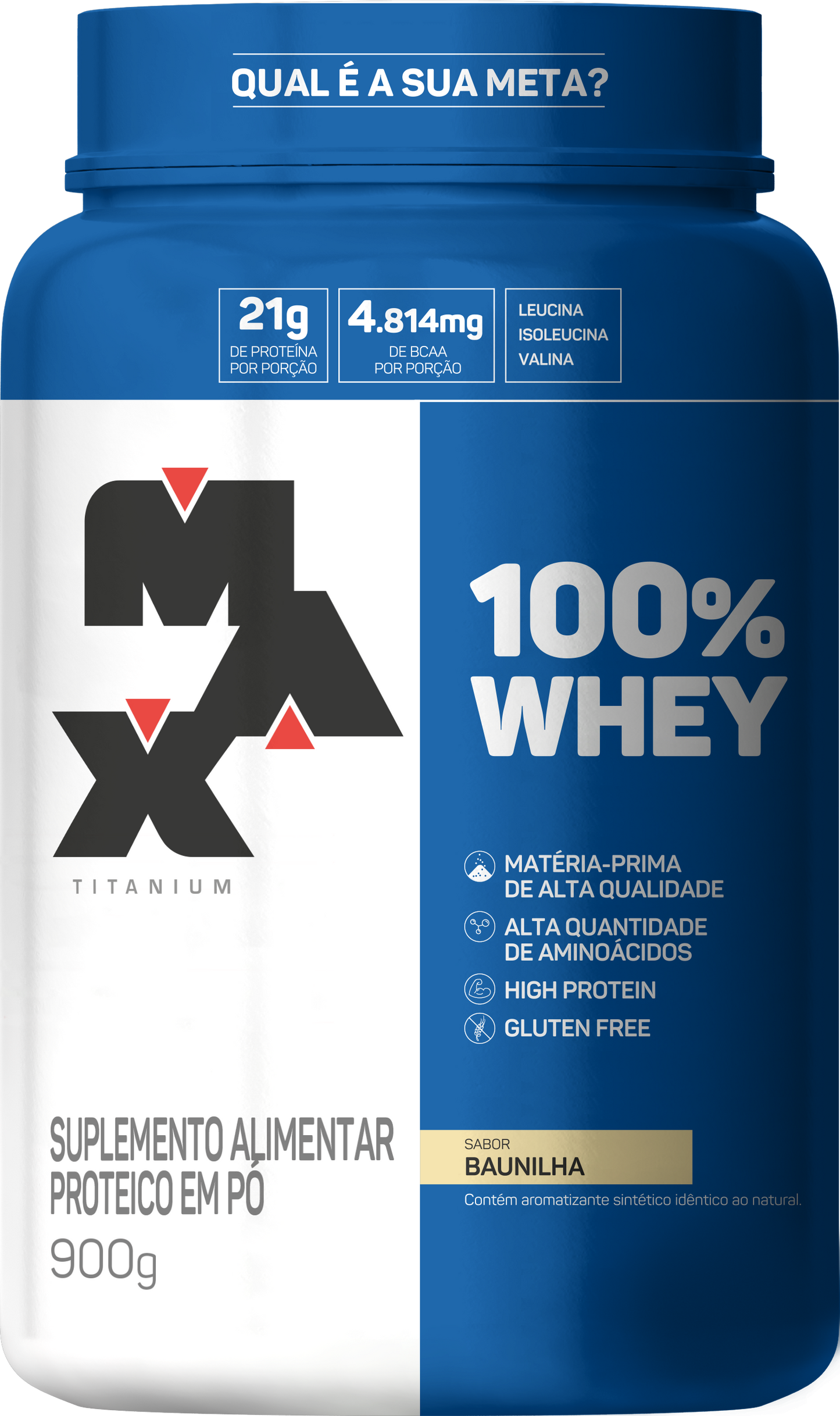 100% Whey Pote 900G | Max Titanium