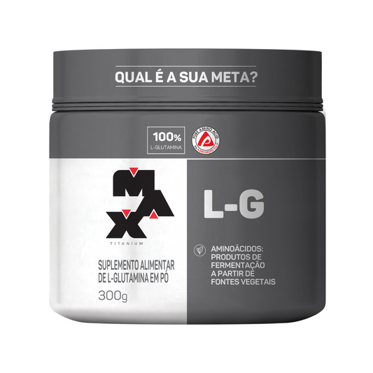 Glutamina L-G 300G | Max Titanium | Matéria-Prima de fonte vegetal